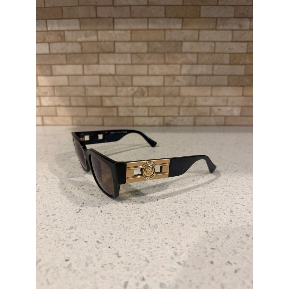 Versace 3350 GB1 Black Gold Medusa Square Sunglasses Eyeglasses Frame 53-18